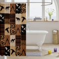 thumbnail image 3 of Manfei Patchwork Duck Camo Shower Curtain 72Wx72L, Mid Century Camouflage Shower Curtain 72Wx72L, Desert Tan, 3 of 5