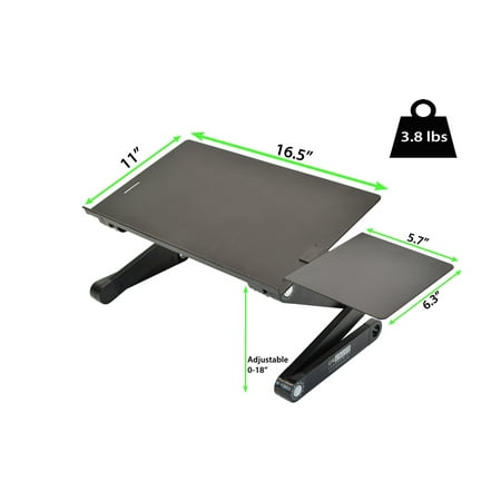 Workez Best Adjustable Laptop Cooling Stand Lap Desk For Bed