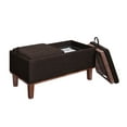 thumbnail image 6 of Convenience Concepts Designs4Comfort Brentwood Storage Ottoman, Mocha Faux Fabric/Brown, 6 of 8