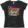 thumbnail image 3 of Inktastic Happy April Fools with Colorful Dots Women's T-Shirt, 3 of 5