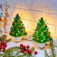 thumbnail image 1 of Árbol de Navidad de cerámica Night Light Brightown, 6 pulgadas, paquete de 2, 1 of 7