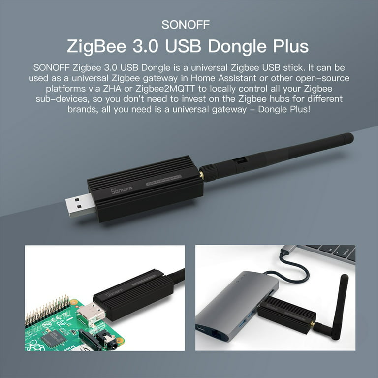 Sonoff Zigbee 3.0 USB Dongle Plus Gateway Signal Amplifier , Universal  Zigbee USB Gateway with Antenna for Home Assistant, Open Hab etc, Wireless Zigbee  3.0 USB Adapte 
