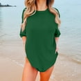 thumbnail image 2 of Cqxid525 Clearance womens short sleeve tops Women's Loose and Comfortable Oversized Trendy T Shirt Top 2025 Trendy T Shirts Summer Clothes, 2 of 9