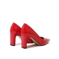 thumbnail image 4 of Gomelly Women Heeled Pump Block Pumps Chunky Dress Shoes Fashion High Heels Party Wedding Red 7, 4 of 8