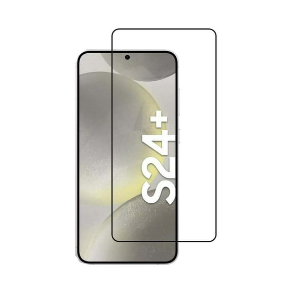 LEEKUANGSU [2 Pack] Black Tempered Glass Screen Protector Frontier Protective Protector Full Cover for Samsung Galaxy S24 Plus