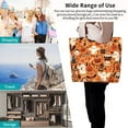 thumbnail image 4 of Ratiio Halloween 2 Print Reusable Grocery Bags - Washable, Foldable, Packable Tote, Large Handles, Heavy Duty, Zippered Top Pouch, 4 of 7
