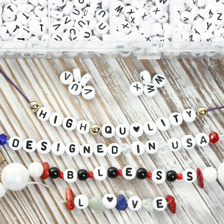 Colorful Round Letter Beads, Alphabet Beads, Diy Jewelry, Letter Crafts,  Initial Necklace DIY, Letter Bracelet DIY, Kid Bracelet Craft, Bead 