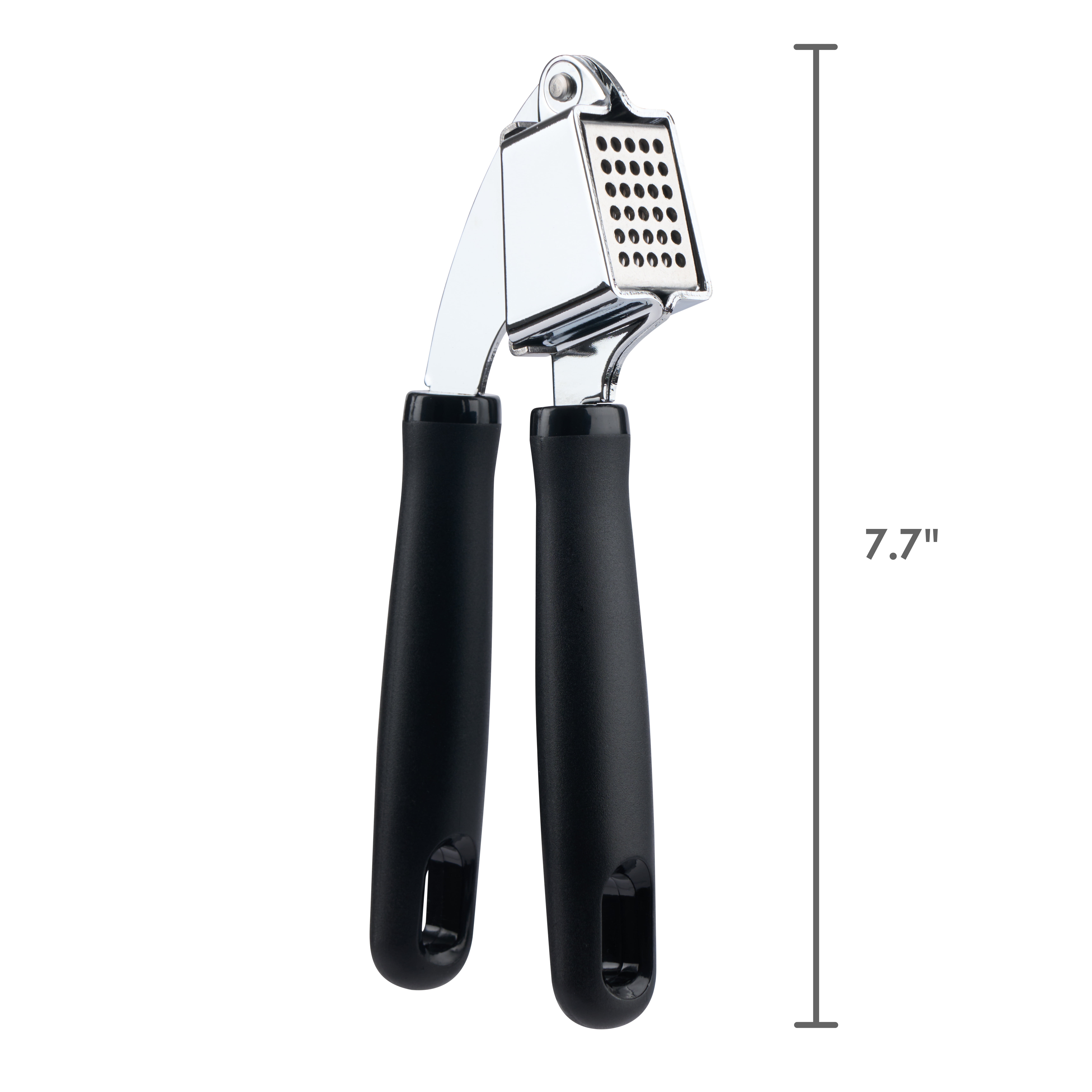 Mainstays 7.7in Ergonomic Lightweight Stainless Steel Garlic Press