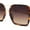 Tortoise Gold - Brown, variant on Lion Emblem Diva Oversize Rectangle Butterfly Luxury Fashion Sunglasses Black Gold - Black
