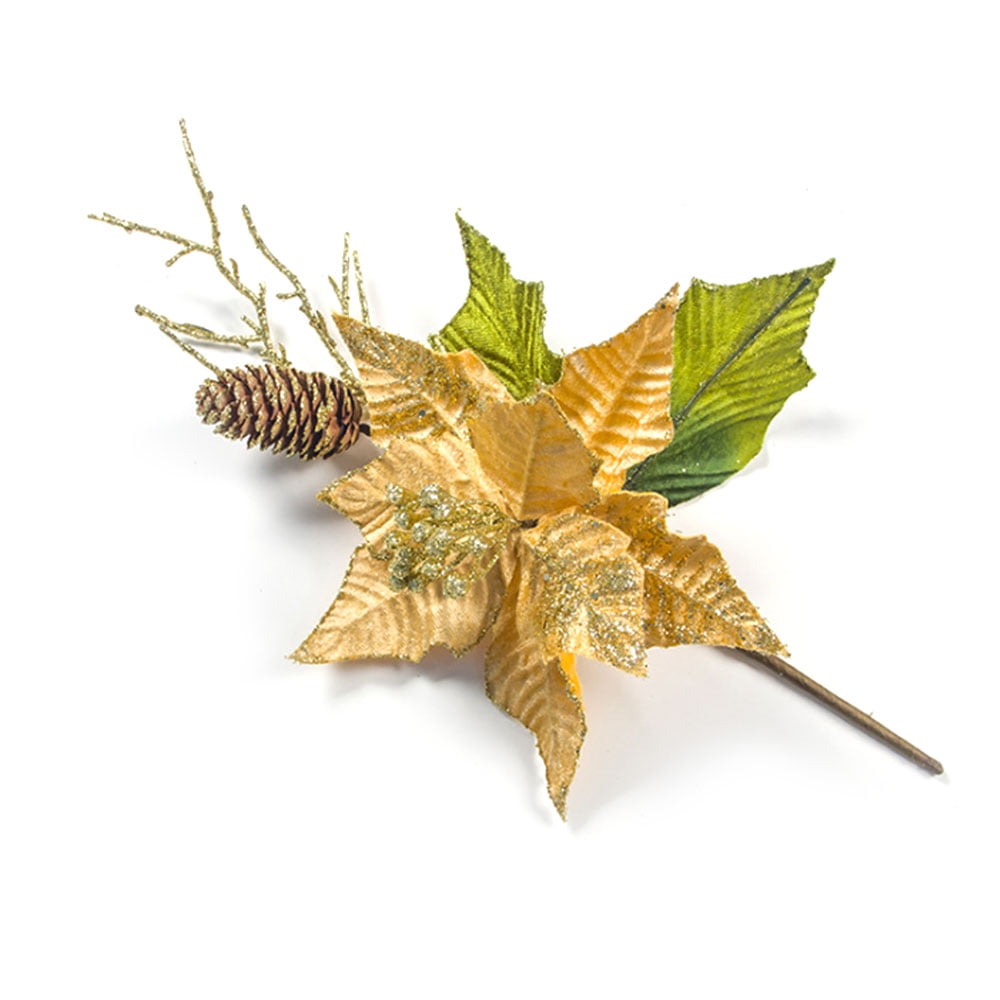 Sparkling Artificial Flower Christmas Wreath Tree Decor Xmas Gift Party