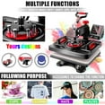 thumbnail image 3 of Adnoom 8 in 1 Heat Press Machine 15"x12" with LCD Control Panel, Full 360°Swing Away Heat Press Machine with Multi-Spring Pressure Knob, Sublimation Vinyl Digital Heat Press for Tshirt,Cap,Mug, 3 of 9