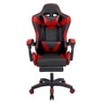 thumbnail image 1 of Fauteuil de Jeu en Cuir Inclinable Melior Home, Soutien Ergonomique, Dossier Haut, Massage, Roues, Rouge, 1 of 11
