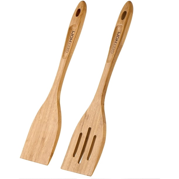 Espátulas de bambu GEEKHOM para utensilios de cocina antiadherentes