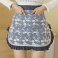 thumbnail image 4 of Clearance Apron Sleeve under $15 Waist Apron Soft Oil Proof Lace Embroidered Women Server Waitress Short Half Apron With 2 Pockets For Kitchen, 4 of 8
