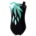 thumbnail image 6 of iiniim Girls Shiny Gymnastic Leotard Sleeveless Unitards Sparkly Ballet Dance Tank Bodysuit Size 4-14 Green 4, 6 of 7