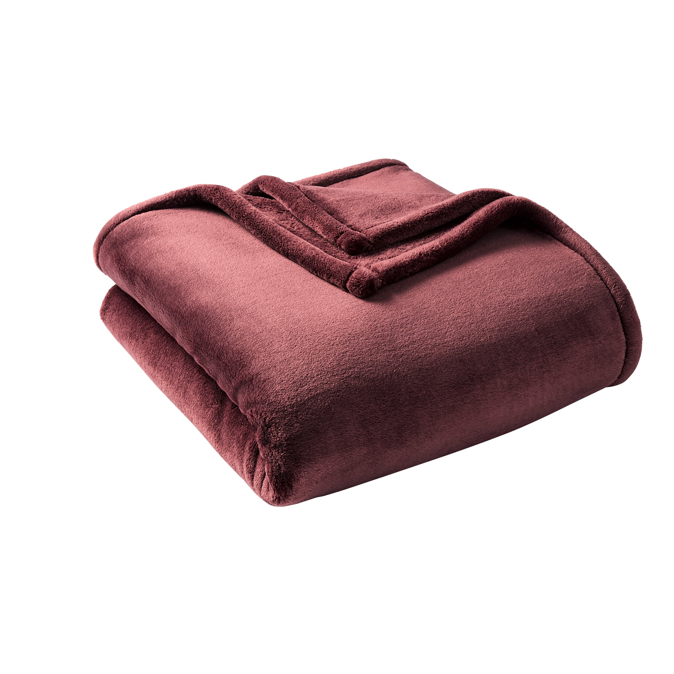 Better Homes & Gardens Solid Velvet Plush Oversized Couch Throw Blanket, Rich Cocoa