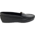 thumbnail image 2 of Minnetonka Women's Deerskin Gore Front Moccasin,Black Deerskin,7.5 M US, 2 of 5