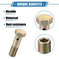 thumbnail image 3 of Unique Bargains 1 Set Car Double Banjo Bolt M12x1.5 Length 48mm Metric Thread Turbo Brake Line Fitting Adapter W/ Washer, 3 of 7