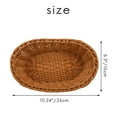 thumbnail image 6 of Oval Wicker Woven Bread Basket, 10.2Inch Storage Basket for Food Fruit Cosmetic Storage Tabletop and Bathroom, 6 of 8