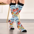 thumbnail image 5 of FORMRS Womens Knee High Socks Casual Long Thick Travel Daily Wear, 1 Pair, Yellow Floral Tomatoes, 5 of 6