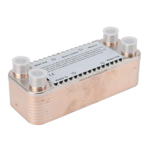 Homebrew Wort Chiller,20 Plates Homebrew Wort Stainless Steel Plate Heat Exchanger Stainless Steel Heat Exchanger Power Packed Performance