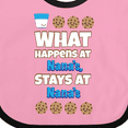thumbnail image 4 of Inktastic What Happens at Nana's Boys or Girls Baby Bib, 4 of 4