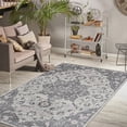 thumbnail image 5 of HomeRoots 531561 9 x 12 ft. Gray Medallion Power Loomed Rectangle Area Rug, 5 of 5