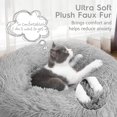 thumbnail image 4 of Pet Bed Soft Plush Donut Round Cushion Warming Washable for Small Dogs Kittens, 4 of 4