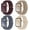 Maroon, Beige, Blueish, Cream, variant on 4 Pack Braided Stretchy Bands for Apple Watch 38/40/41/42mm(Series 10) Men & Women - Multicolor