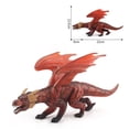 thumbnail image 3 of Fiery Dragons Toy Figure Realistic Dinosaur Model Kids Birthday Gift Toys Plastic Education Red, 3 of 4