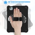 thumbnail image 5 of for iPad Air 11" 2025/2024 Case, Durable Protection Case with Rotate Stand, Portable Hand Strap & Shoulder Strap Pencil Holder, Case for iPad Pro 11" 2022/2021/2020/2018/iPad Air 5th/4th, Black, 5 of 18