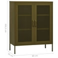 thumbnail image 4 of vidaXL Armoire de Rangement Vert Olive 80x35x101,5 cm Acier, 4 of 5