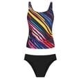 thumbnail image 6 of Erwazi Women's 2 Piece Tankini Set Printed Crew Neck Tank Top Padded Bra Top and Swim Bottoms Bathing Suit Sets, 6 of 6