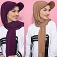 thumbnail image 2 of Women Brim Bandana Scarf Cap Sun Visor Turban Headscarf Headwraps Skull Cap for Travel Beach Outdoor Activities, 2 of 8