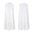 thumbnail image 2 of Honganda Robe Décontractée pour Femmes, Sans Manches, Découpes Simples, Longues Bretelles à Franges, Robe Col en V, Été Ample, une Pièce, 2 of 9