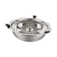 thumbnail image 2 of Olla caliente giratoria separada, olla caliente dividida, utensilios de cocina sólidos, plato de frotamiento elevable con divisor, olla de mandar, 2 of 8