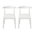 thumbnail image 2 of Noble House Cotterell Fabric and Wood Dining Chairs, Set of 2, Off White Linen and Bleached Wood, 2 of 8