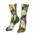 thumbnail image 6 of KLL Tropical Floral Jungle Print Womens Crew Socks Athletic Middle Tube Long Socks Novelty Socks Gifts For Men, 6 of 7
