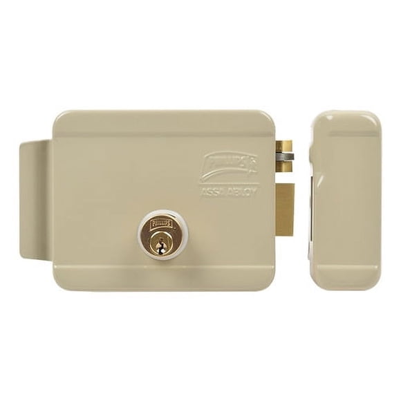 Cerradura de Sobreponer Derecha Eléctrica Sin Botón Phillips MX3411 Beige