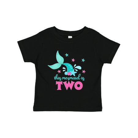 

Inktastic Mermaid Tail 2nd Birthday Gift Toddler Toddler Girl T-Shirt