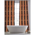 thumbnail image 5 of Burnt Orange Striped Sheer Curtains 96 Inch Length 2 Panels Set, Modern Southwest Geometric Voile Window Treatment Semi Sheer Long Curtains Drapes for Bedroom/Living Room/Kitchen 52"x96"x2, 5 of 7
