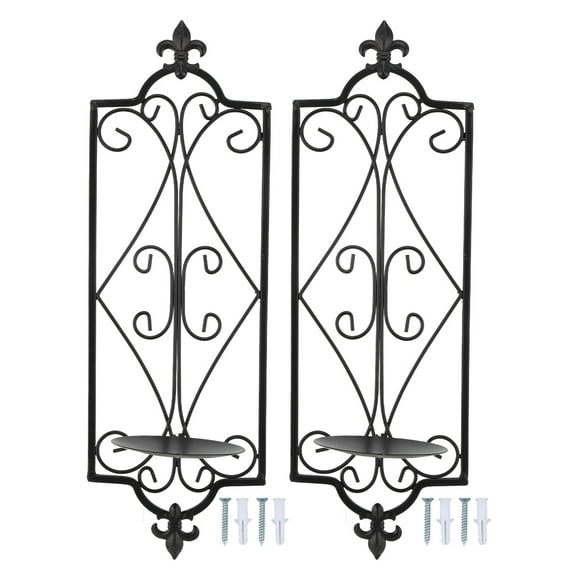 Oubit Wall Mount Candle Holders,2pcs Wall Sconce Candle Wall Sconce Candle Holder Hanging Iron Wall Candle Sconce Holder High-Intensity Output