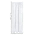 thumbnail image 3 of BiFandian Sheer Voile Curtains, Long Transparent White Gauze Drapes for Living Room, Embroidered Modern Striped Window Panel for Bedroom, Sliding Glass Door, 3 of 9