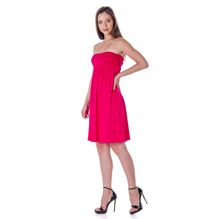 short strapless empire waist dress A-Line Strapless Sleeveless Empire Bowknot Short Party Homecoming Dres main image 0
