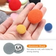 thumbnail image 6 of Uxcell 10pcs Fabric Cloth Covered Buttons 0.8" Round Plush Sweaters Button with Aluminum Shank Sewing Button, Grey, 6 of 7