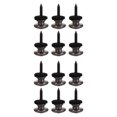 thumbnail image 1 of 12 Piezas Correa de Guitarra de Cabeza de Setas Botones Correa Cerraduras Cromo (Negro), 1 of 5