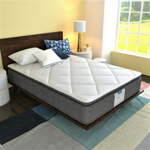 Colchon Matrimonial Restonic Mooncare + Box Matrimonial Tacto Piel Choc