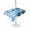 Blue, variant on Outdoor Tablecloth with Umbrella Hole for Patio/Picnic/Party/Camping, Yellow Truck Waterproof Table Cloth Rectangle Table Cover Washable, Cartoon Blue Striped Farmhouse Modern Art (60"x 102")