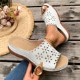thumbnail image 2 of Wensltd Women's Walking Sandals Wide Width Round Toe Open Toe Sandals Lightweight Comfortable Outdoor Sandals White, 2 of 9