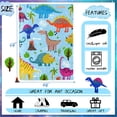 thumbnail image 3 of Soft Fuzzy Dinosaur Kids Throw Blanket for Baby Toddler Boys,Dinosaur Blanket for Boys Girls Cartoon Dinosaur Throw Blankets,Fleece Plush Dino Birthday Gifts Blanket for Couch Sofa Bed Nap, 3 of 6